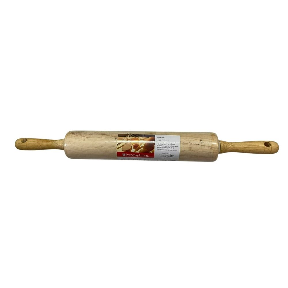 Everyday Living Rolling Pin NEW Natural Hardwood